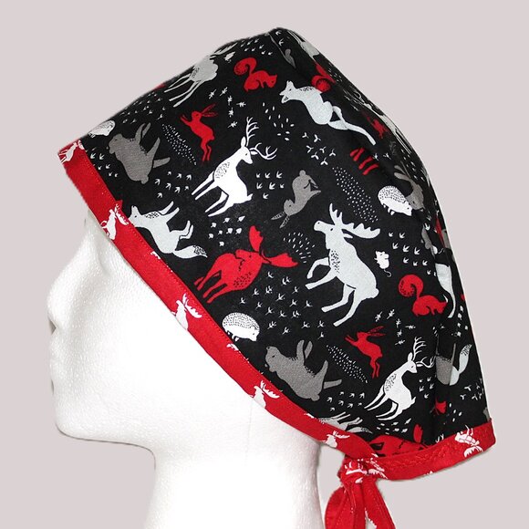 Mens Tie Back Scrub Cap Handmade - Hunters Paradise - Picture 4 of 8